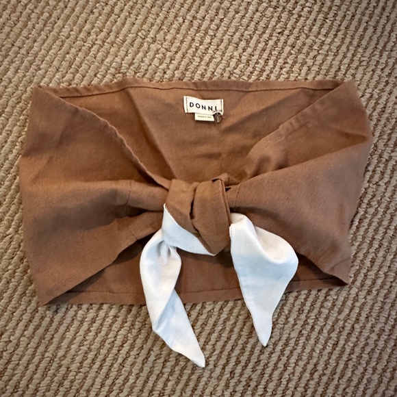 DONNI. Tops - NWOT DONNI Colorblocked Scarf Tie Tube Top